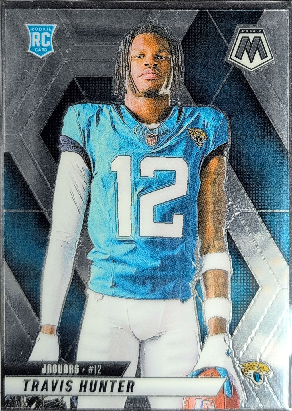 Travis Hunter 2025 Panini Mosaic #279 Purple Scope Rookie RC Jacksonville Jaguars - front image