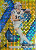 2025 Panini Mosaic Adam Thielen #223 Mosaic Reactive Yellow Carolina Panthers front