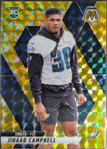 2025 Panini Mosaic Jihaad Campbell #341 Mosaic Reactive Yellow RC Philadelphia Eagles front