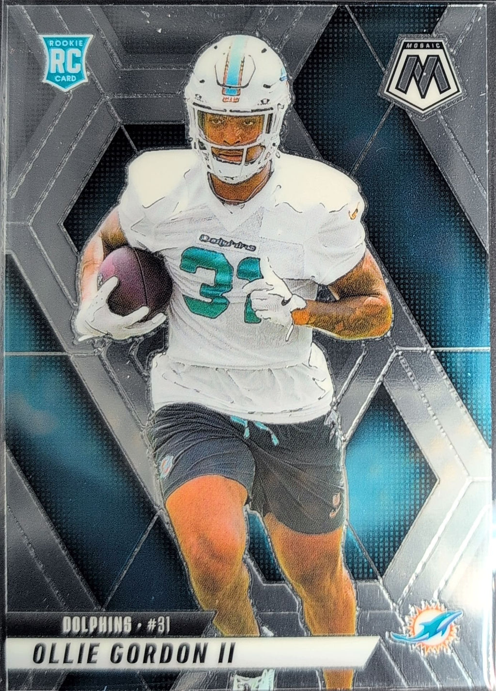 Ollie Gordon II 2025 Panini Mosaic #310 Rookie RC Miami Dolphins - front image