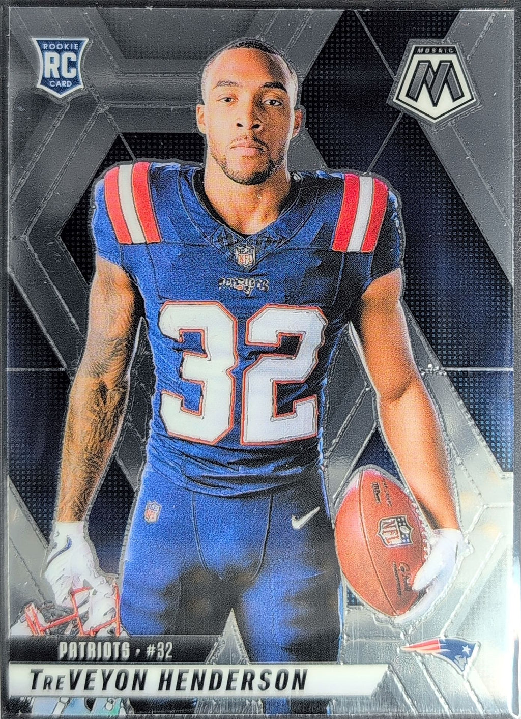 2025 Panini Mosaic TreVeyon Henderson #278 RC New England Patriots front