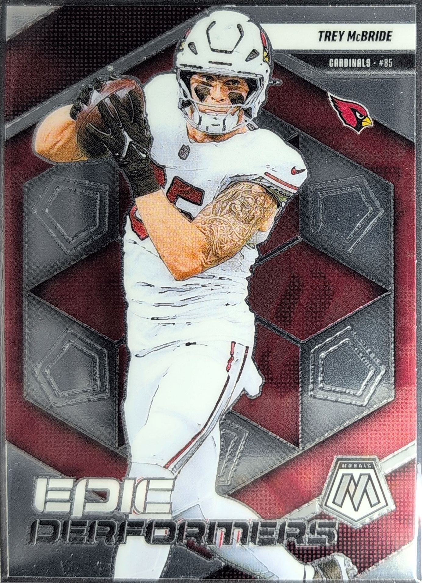 2025 Panini Mosaic Trey McBride #10 Epic Performers Arizona Cardinals front