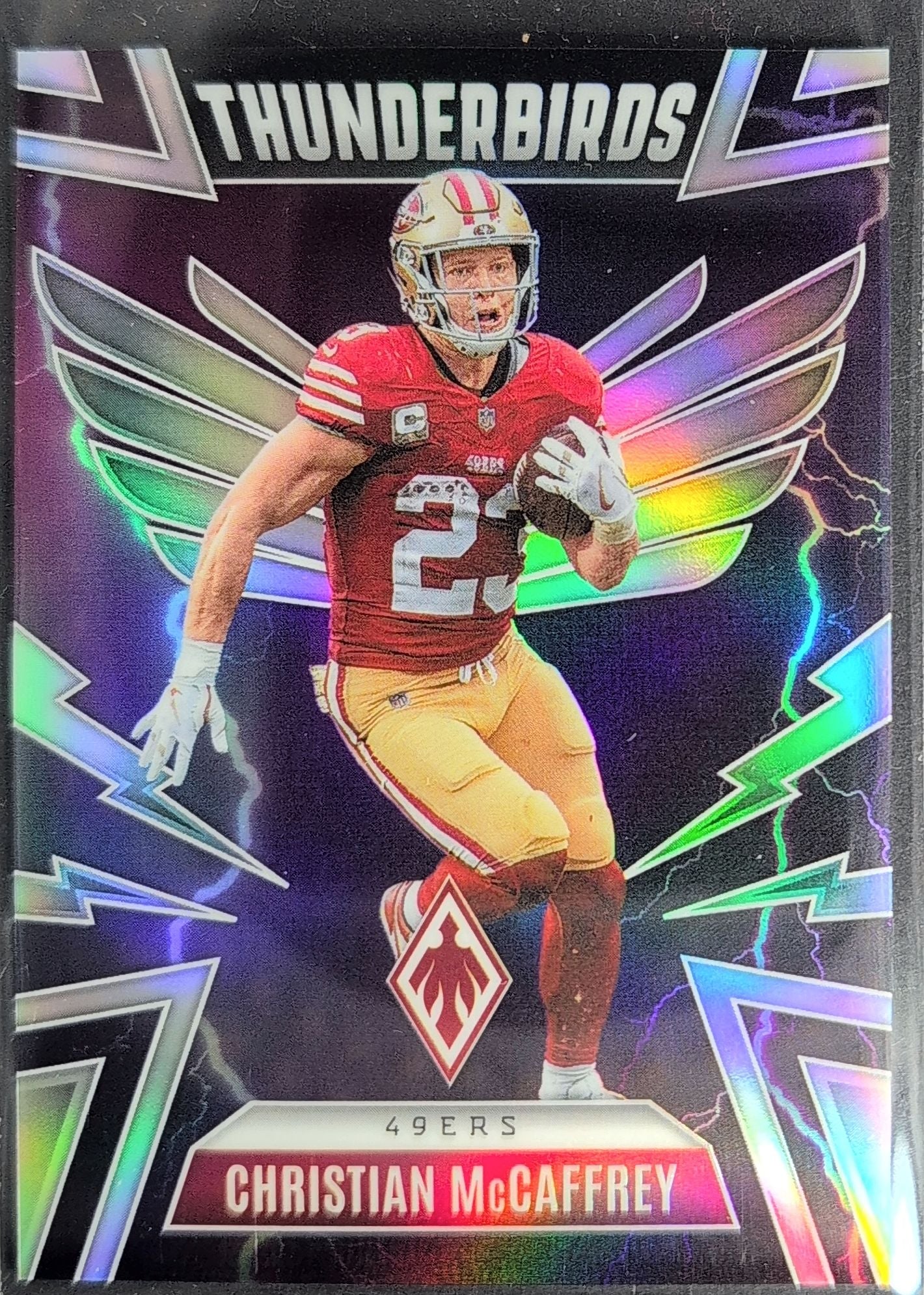 2025 Panini Phoenix Christian McCaffrey #44 Thunderbirds San Francisco 49ers front