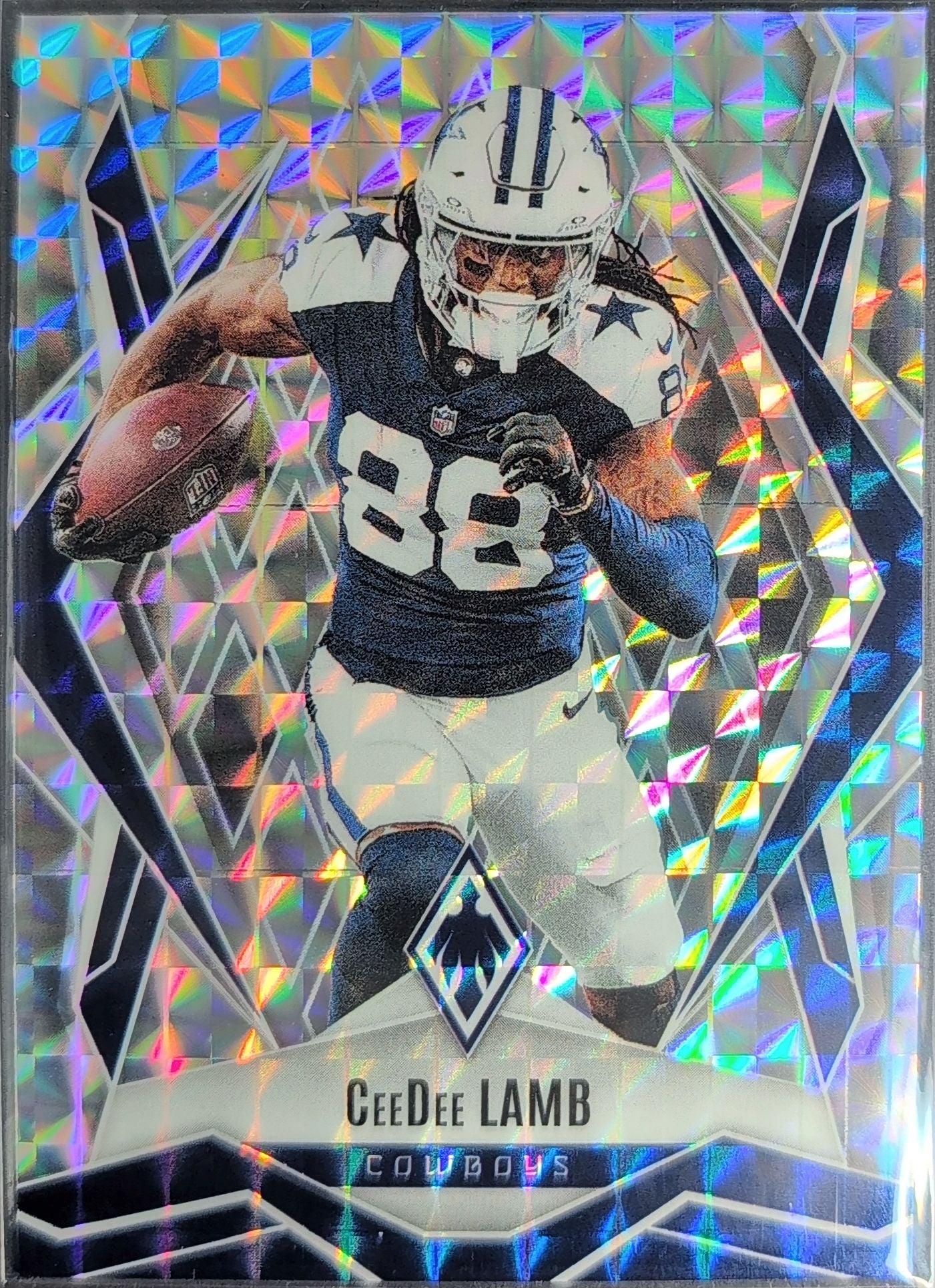 2025 Panini Phoenix CeeDee Lamb #125 Pyramids Prizm SN Dallas Cowboys front