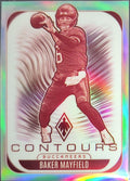 2025 Panini Phoenix Baker Mayfield #30 Contours White Shimmer Prizm Tampa Bay Buccaneers front