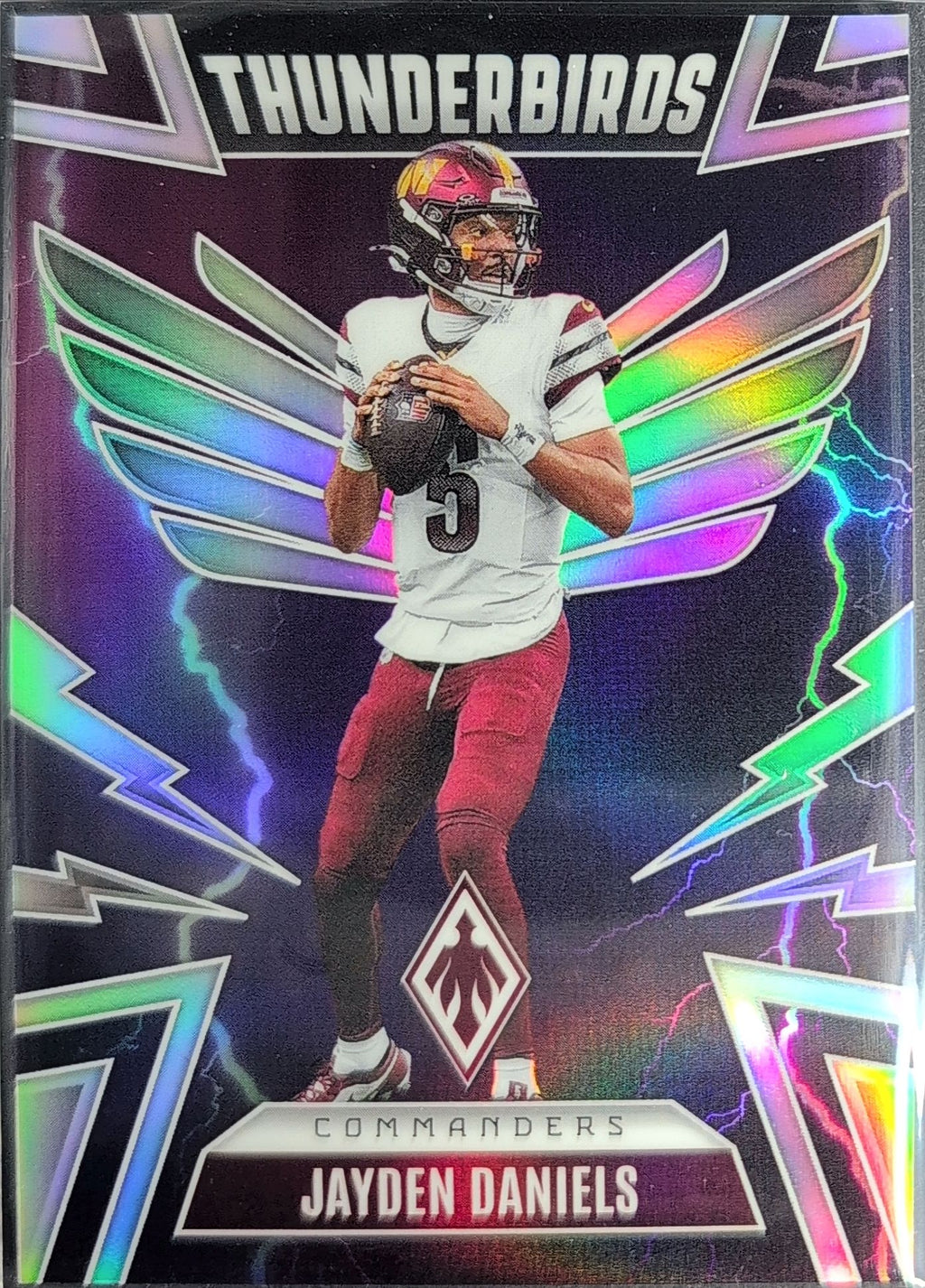 2025 Panini Phoenix Jayden Daniels #50 Thunderbirds Washington Commanders front