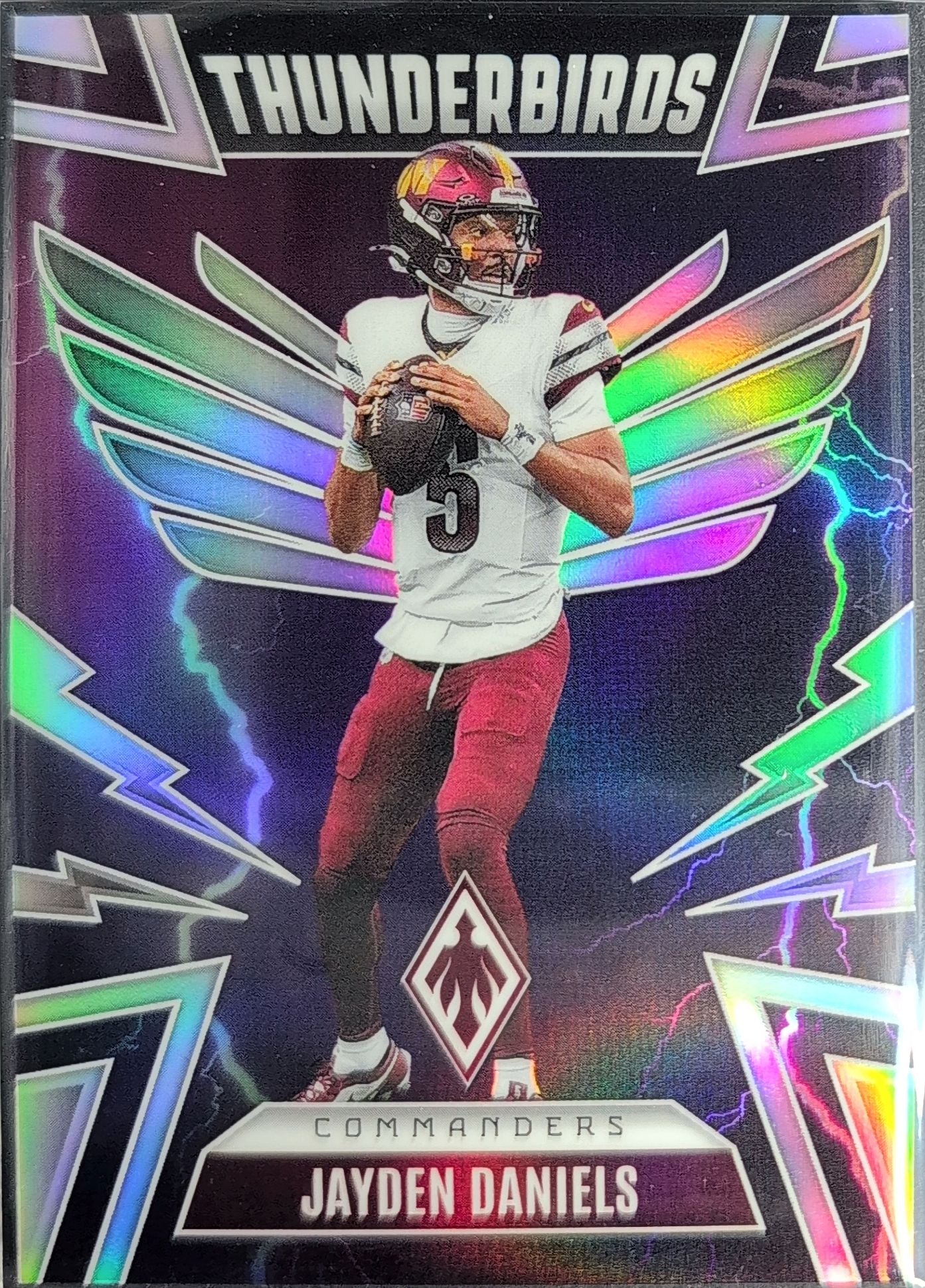 2025 Panini Phoenix Jayden Daniels #50 Thunderbirds Washington Commanders front
