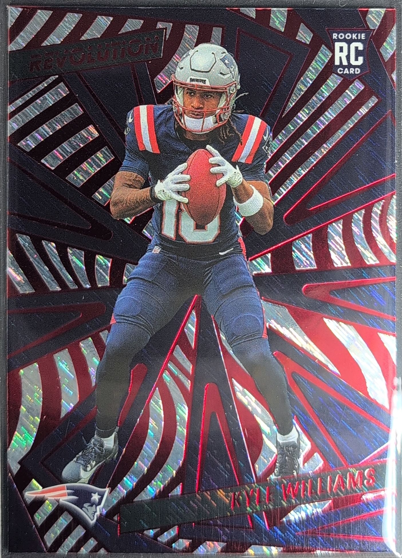 2025 Panini Revolution Kyle Williams #229 Blue Storm SN New England Patriots front