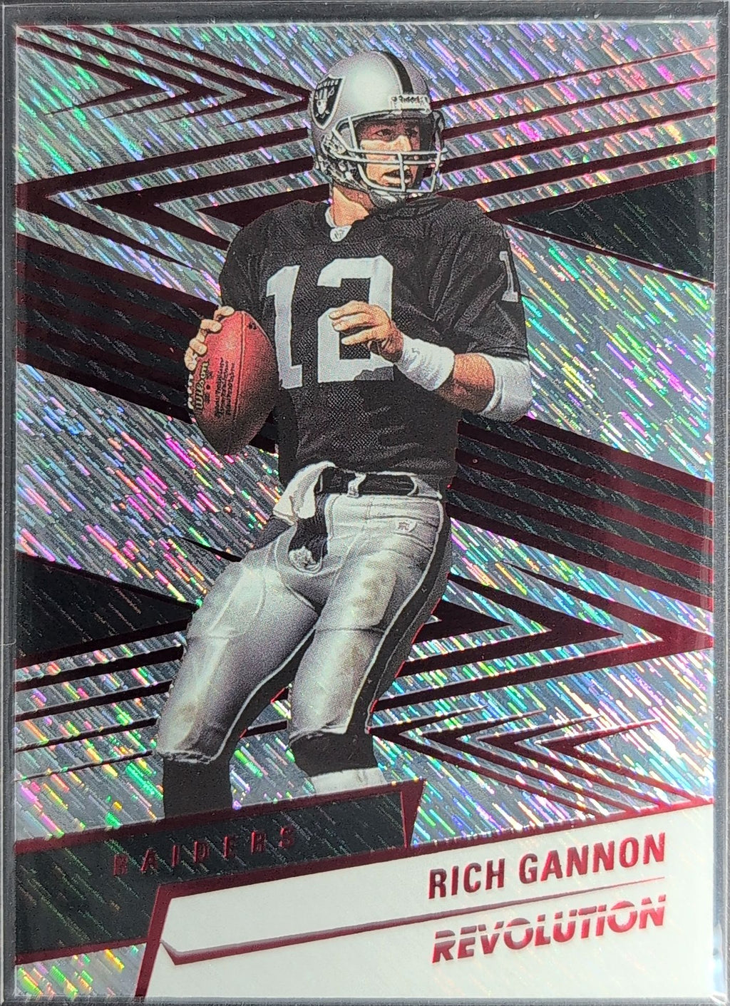 2025 Panini Revolution Rich Gannon #198 Red Storm Oakland Raiders front
