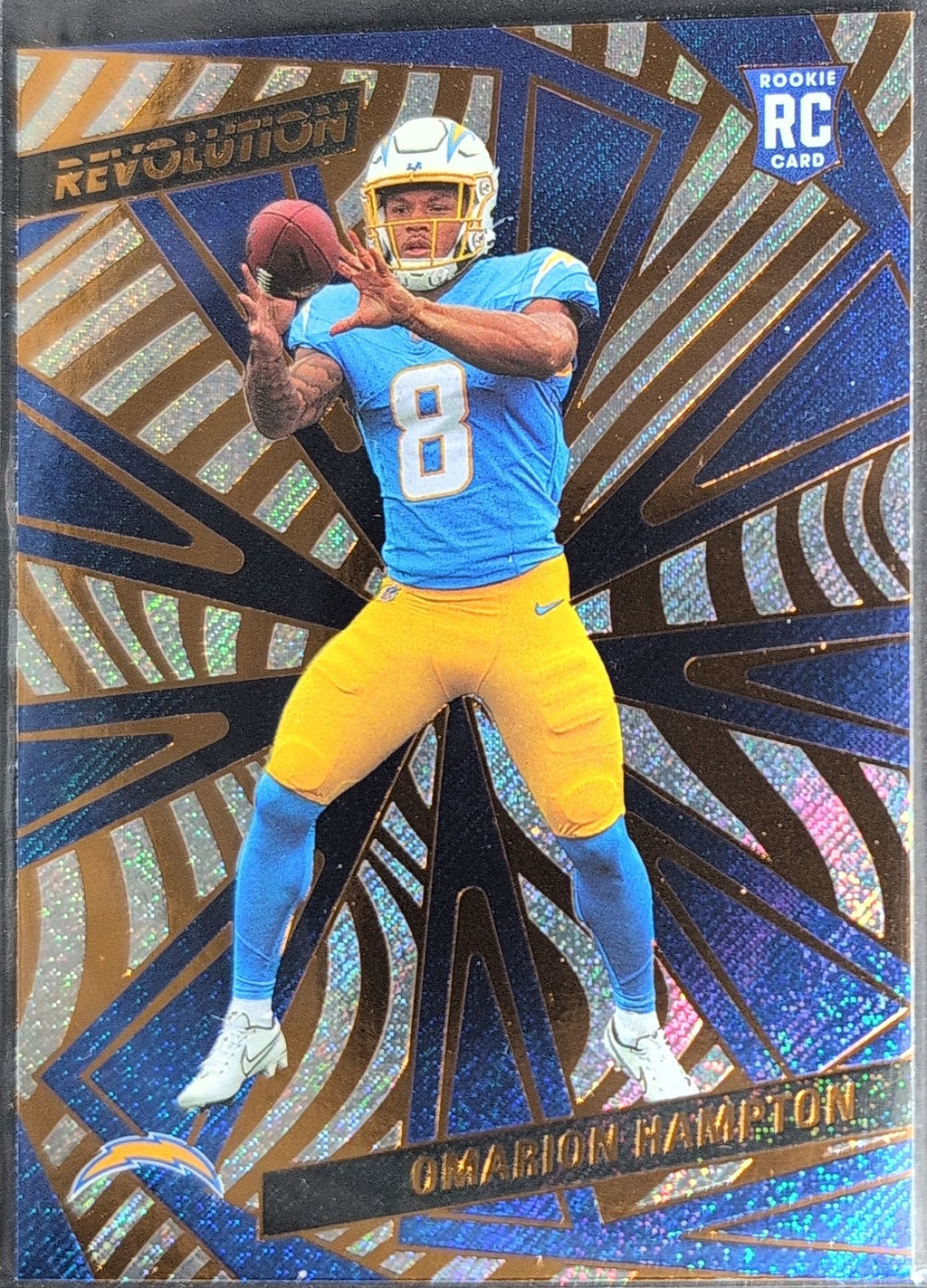 2025 Panini Revolution Omarion Hampton #233 RC Los Angeles Chargers front
