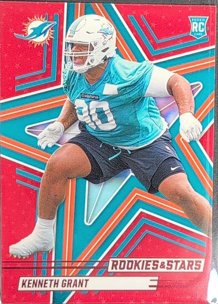 Kenneth Grant 2025 Panini Rookies & Stars #150 Red Rookie RC Miami Dolphins - front image