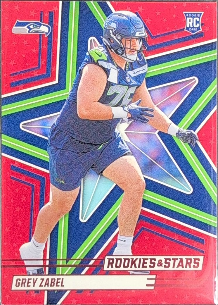 2025 Panini Rookies & Stars Grey Zabel #125 Red RC Seattle Seahawks front