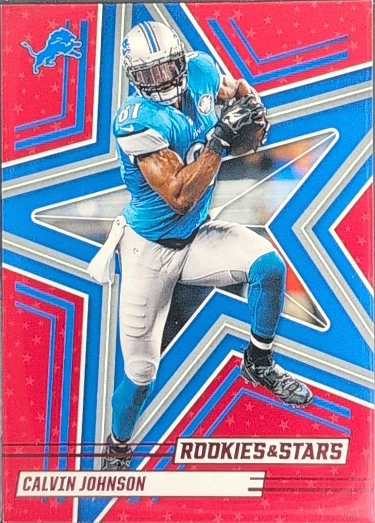 Calvin Johnson 2025 Panini Rookies & Stars #70 Red Detroit Lions - front image