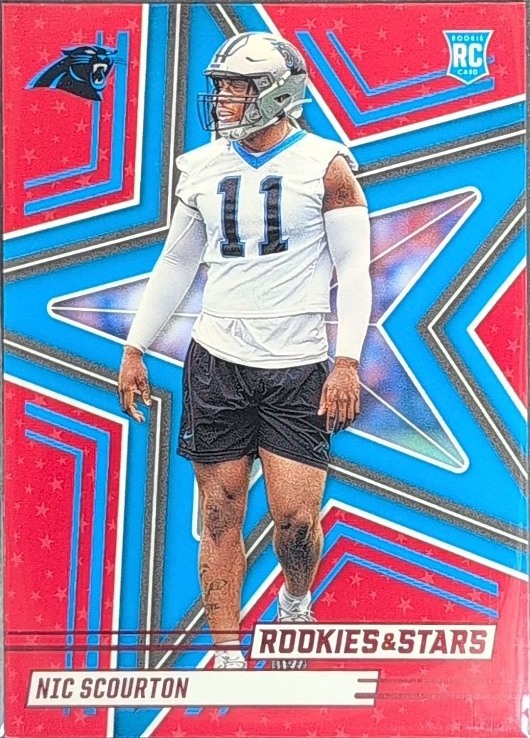 Nic Scourton 2025 Panini Rookies & Stars #162 Red Rookie RC Carolina Panthers - front image