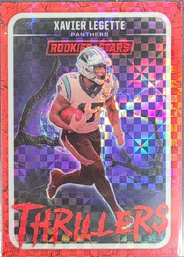 Xavier Legette 2025 Panini Rookies & Stars #19 Thrillers Red Plaid Carolina Panthers - front image