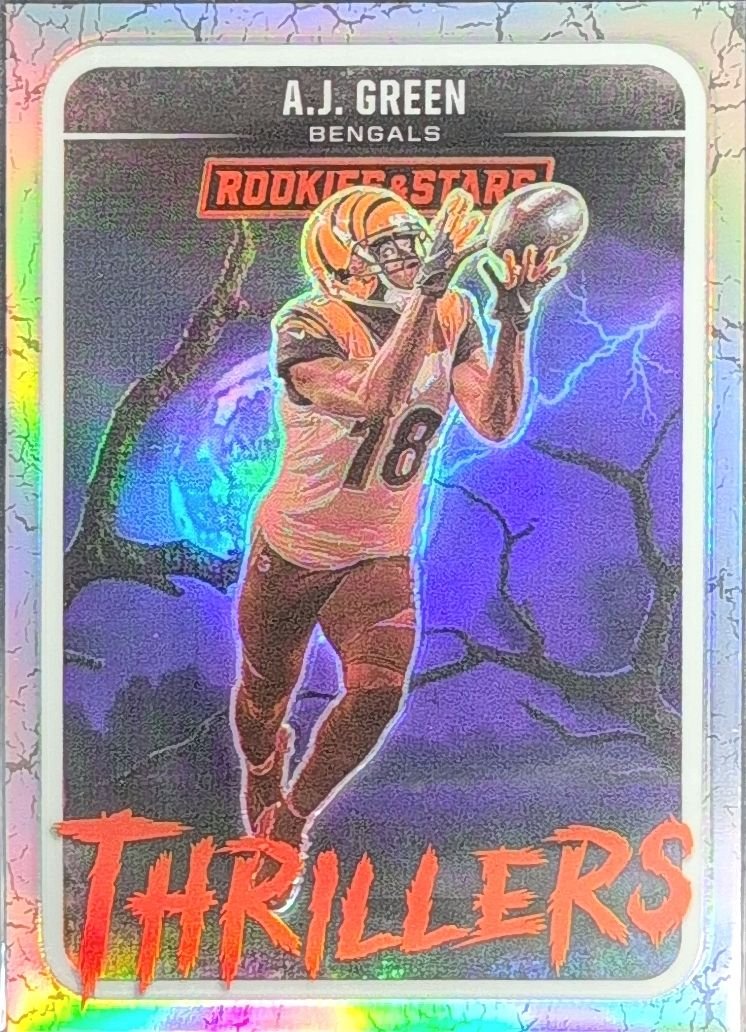 A.J. Green 2025 Panini Rookies & Stars #9 Thrillers Silver Cincinnati Bengals - front image