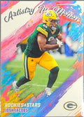 2025 Panini Rookies & Stars Josh Jacobs #7 Artistry in Motion Green Bay Packers front