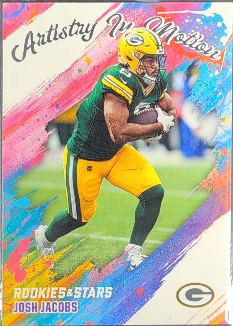 2025 Panini Rookies & Stars Josh Jacobs #7 Artistry in Motion Green Bay Packers front