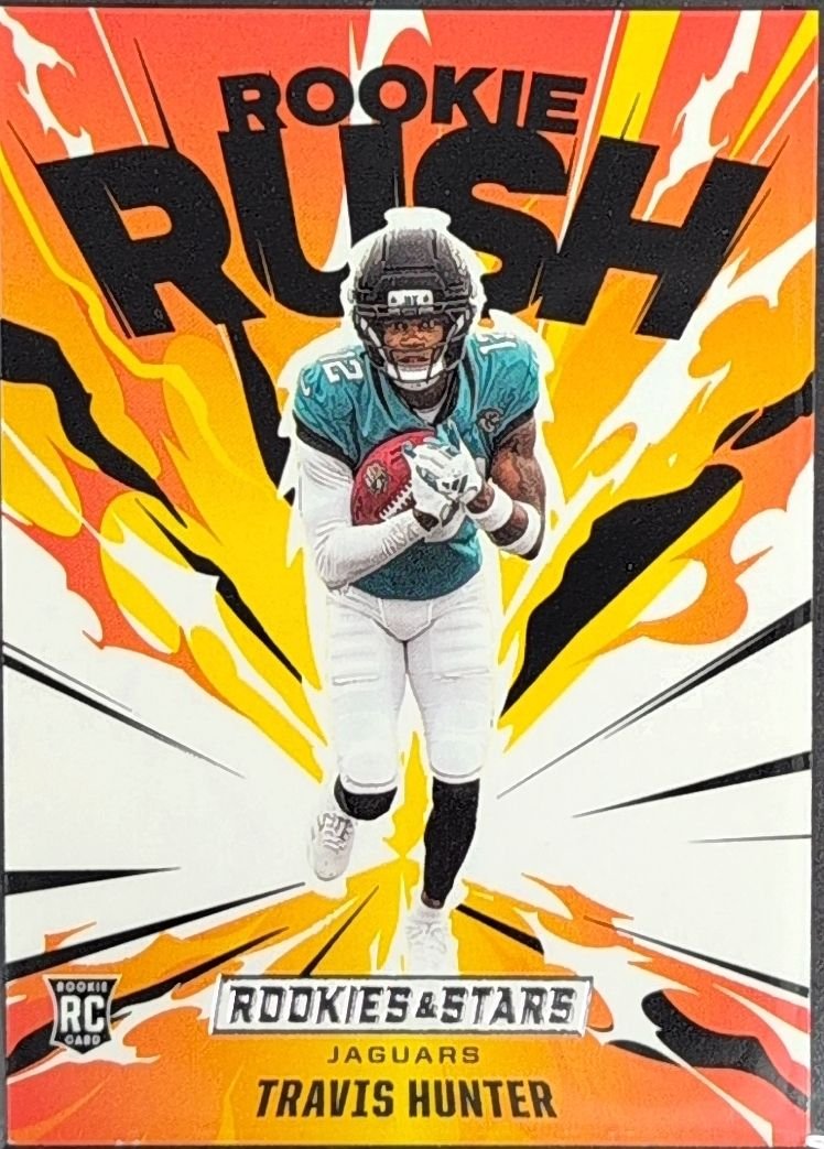 Travis Hunter 2025 Panini Rookies & Stars #10 Rookie Rush Jacksonville Jaguars - front image