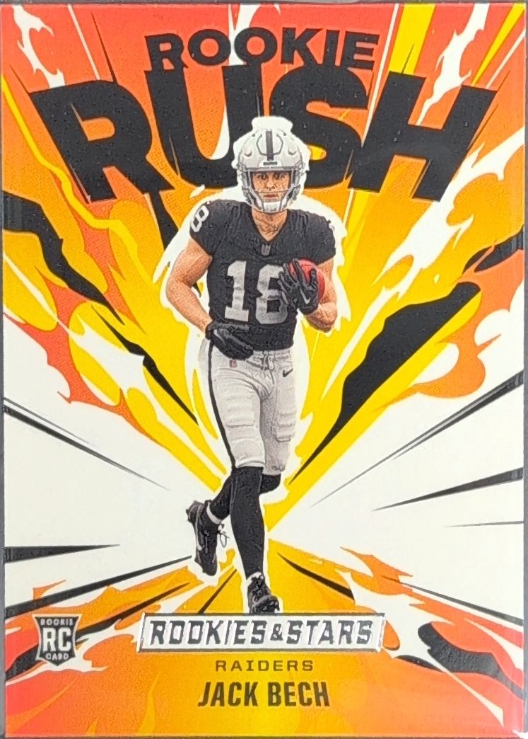 2025 Panini Rookies & Stars Jack Bech #12 Rookie Rush Las Vegas Raiders front