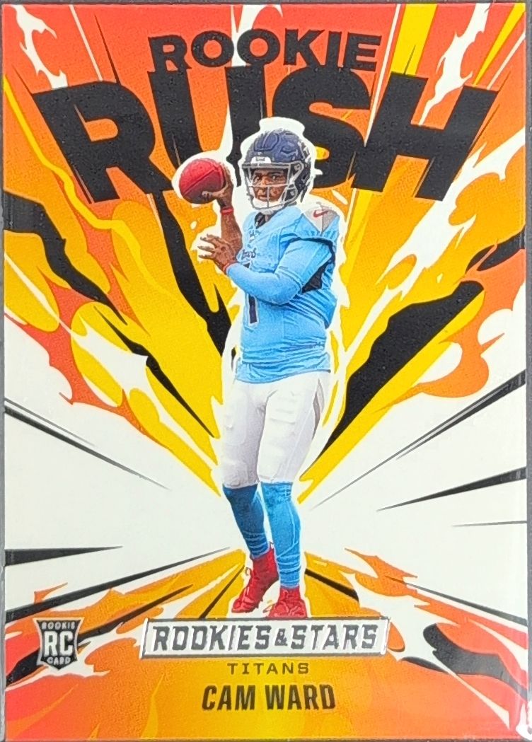 2025 Panini Rookies & Stars Cam Ward #3 Rookie Rush Tennessee Titans front