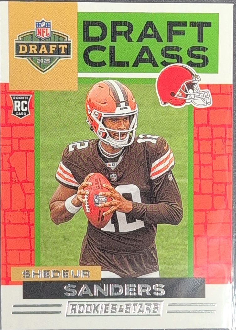 2025 Panini Rookies & Stars Shedeur Sanders #19 Draft Class Cleveland Browns front