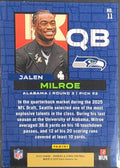 Jalen Milroe 2025 Panini Rookies & Stars #11 Draft Class Seattle Seahawks