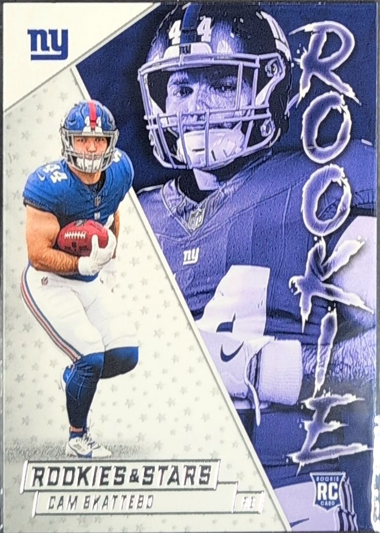 2025 Panini Rookies & Stars Cam Skattebo #3 Rookie Exclusive New York Giants front
