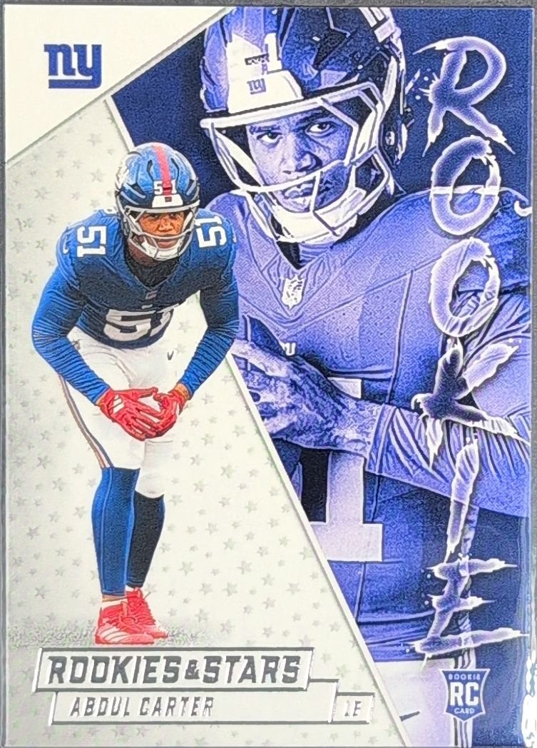 Abdul Carter 2025 Panini Rookies & Stars #1 Rookie Exclusive New York Giants - front image
