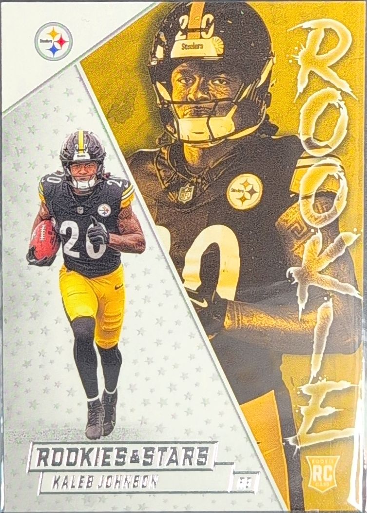 2025 Panini Rookies & Stars Kaleb Johnson #13 Rookie Exclusive Pittsburgh Steelers front