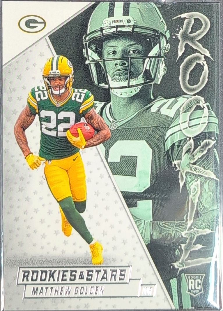 2025 Panini Rookies & Stars Matthew Golden #15 Rookie Exclusive Green Bay Packers front