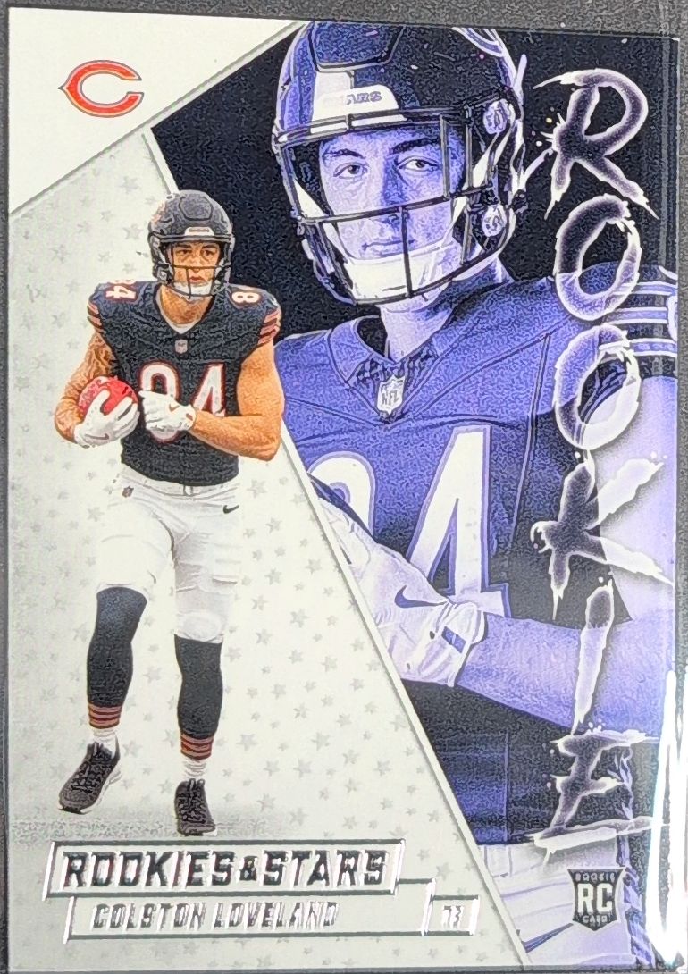 2025 Panini Rookies & Stars Colston Loveland #5 Rookie Exclusive Chicago Bears front