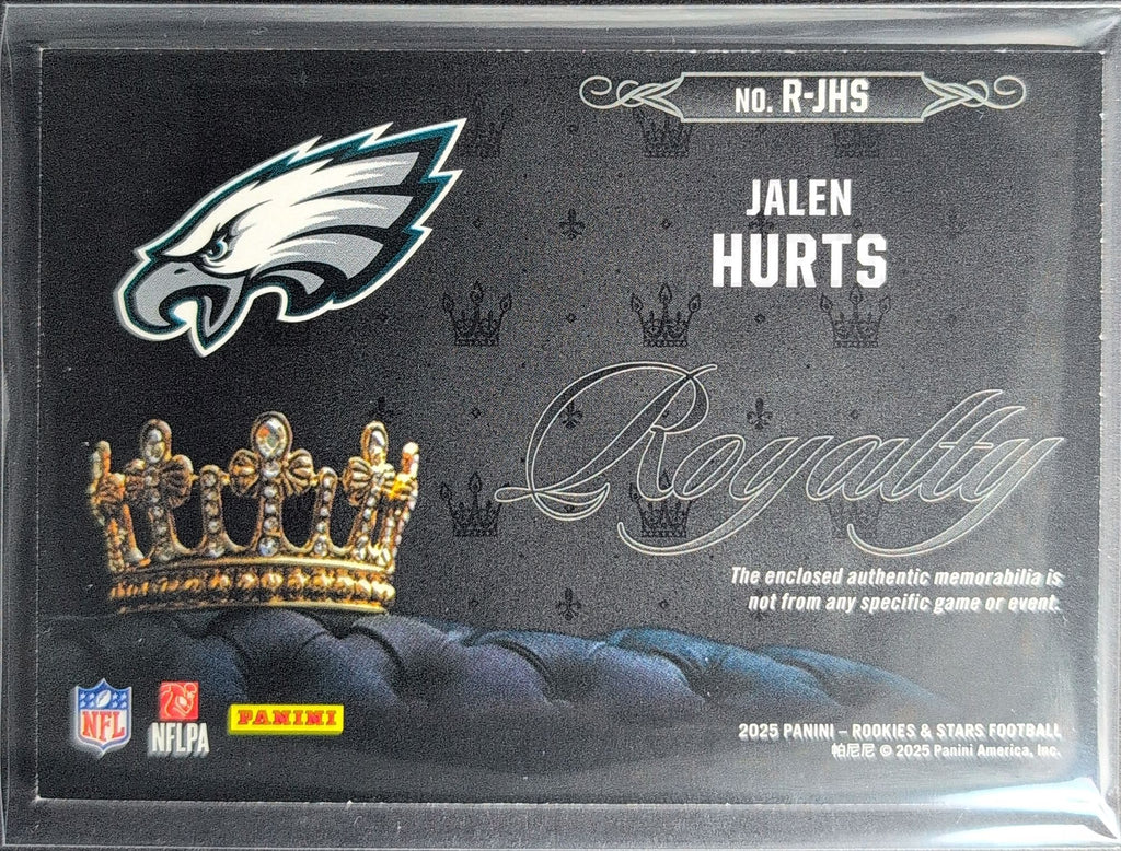 2025 Panini Rookies & Stars Jalen Hurts #R-JHS Royalty MEM Philadelphia Eagles back