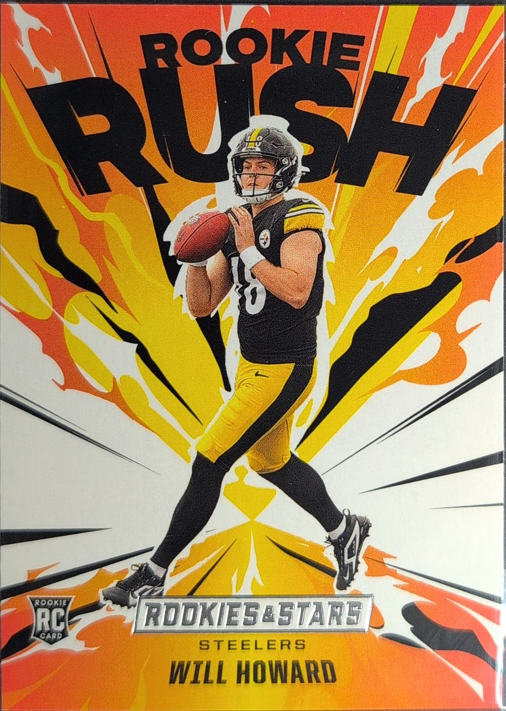 2025 Panini Rookies & Stars Will Howard #13 Rookie Rush Pittsburgh Steelers front