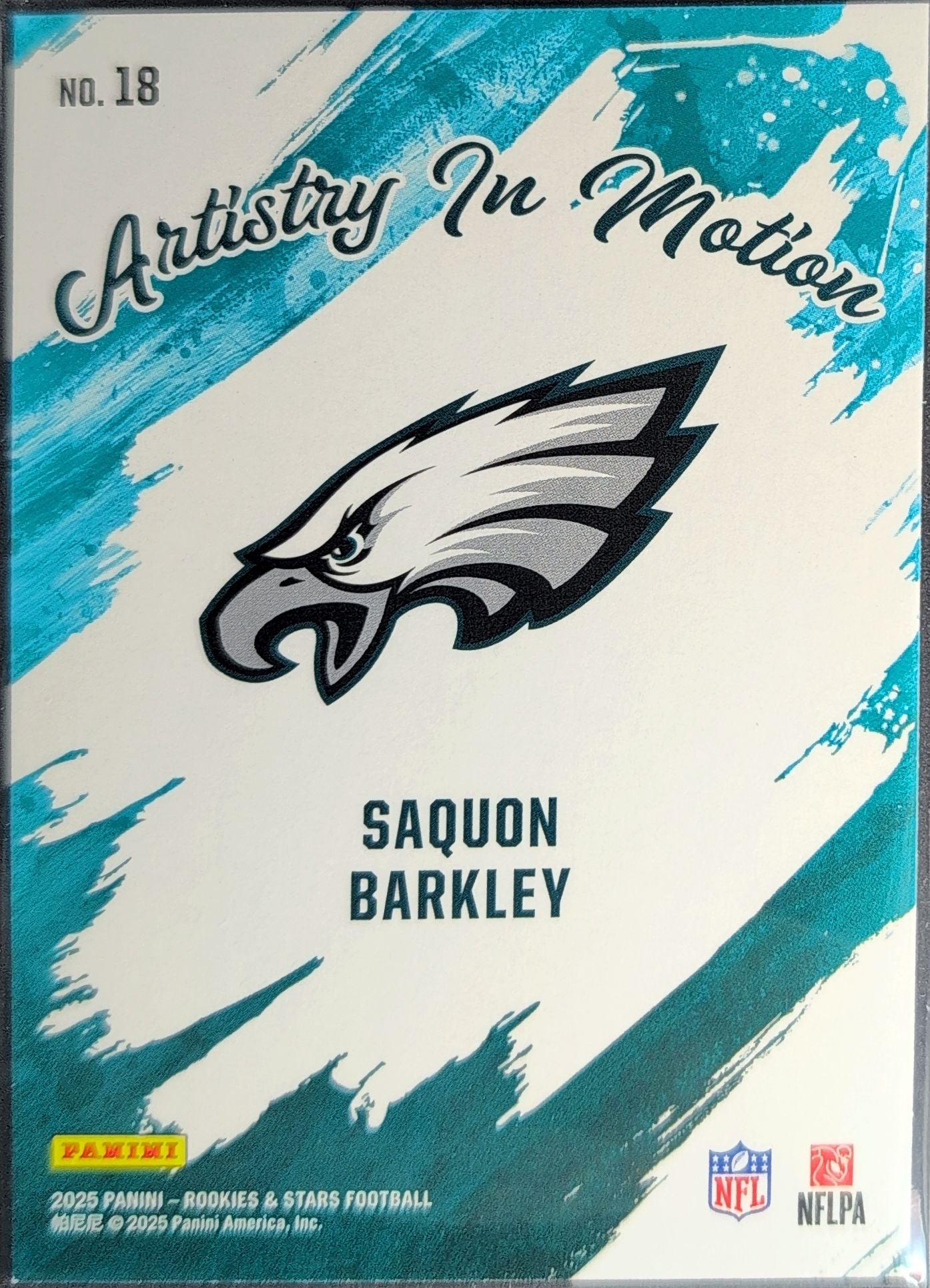 2025 Panini Rookies & Stars Saquon Barkley #18 Artistry in Motion Philadelphia Eagles back