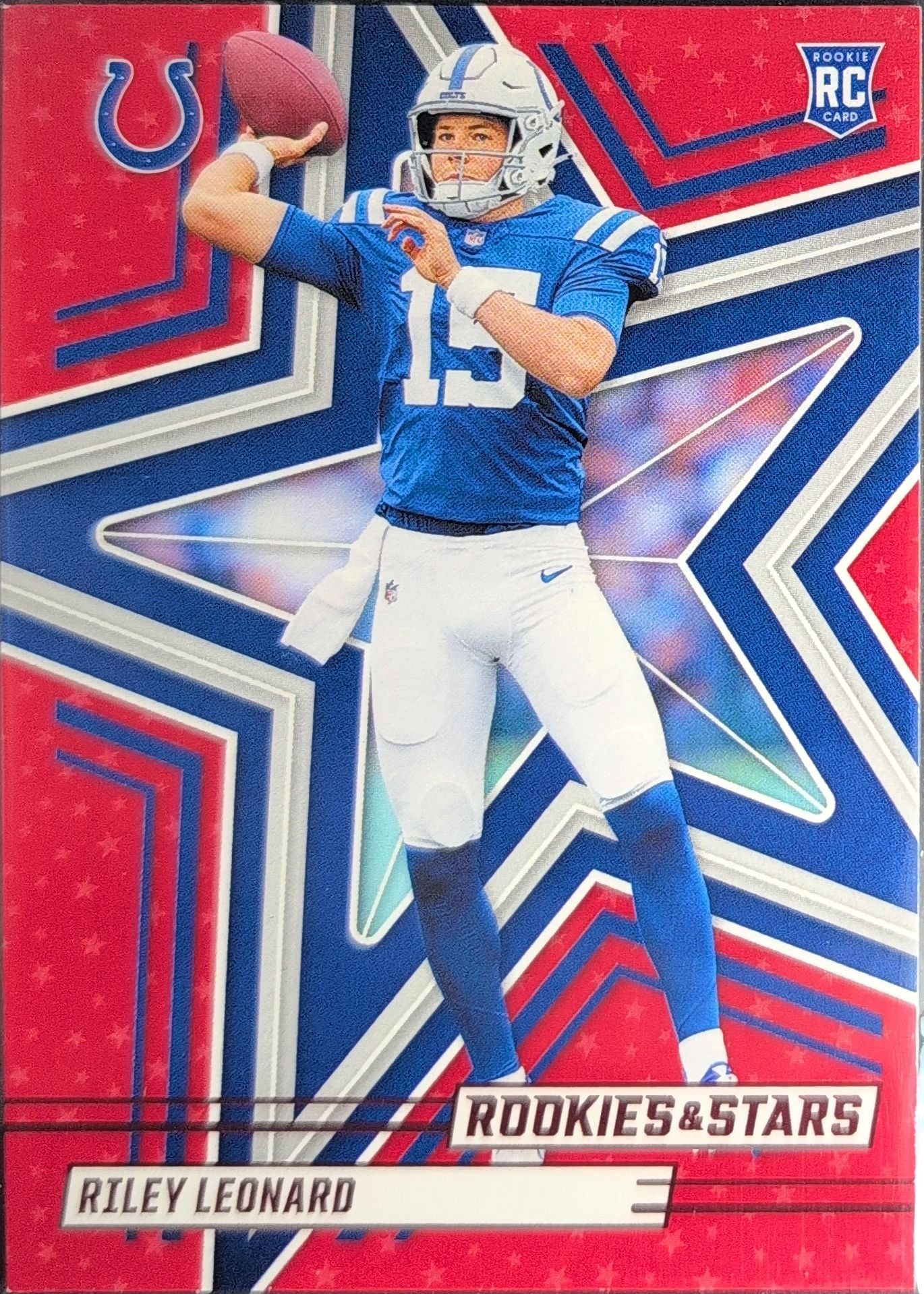 2025 Panini Rookies & Stars Riley Leonard #172 Red RC Indianapolis Colts front