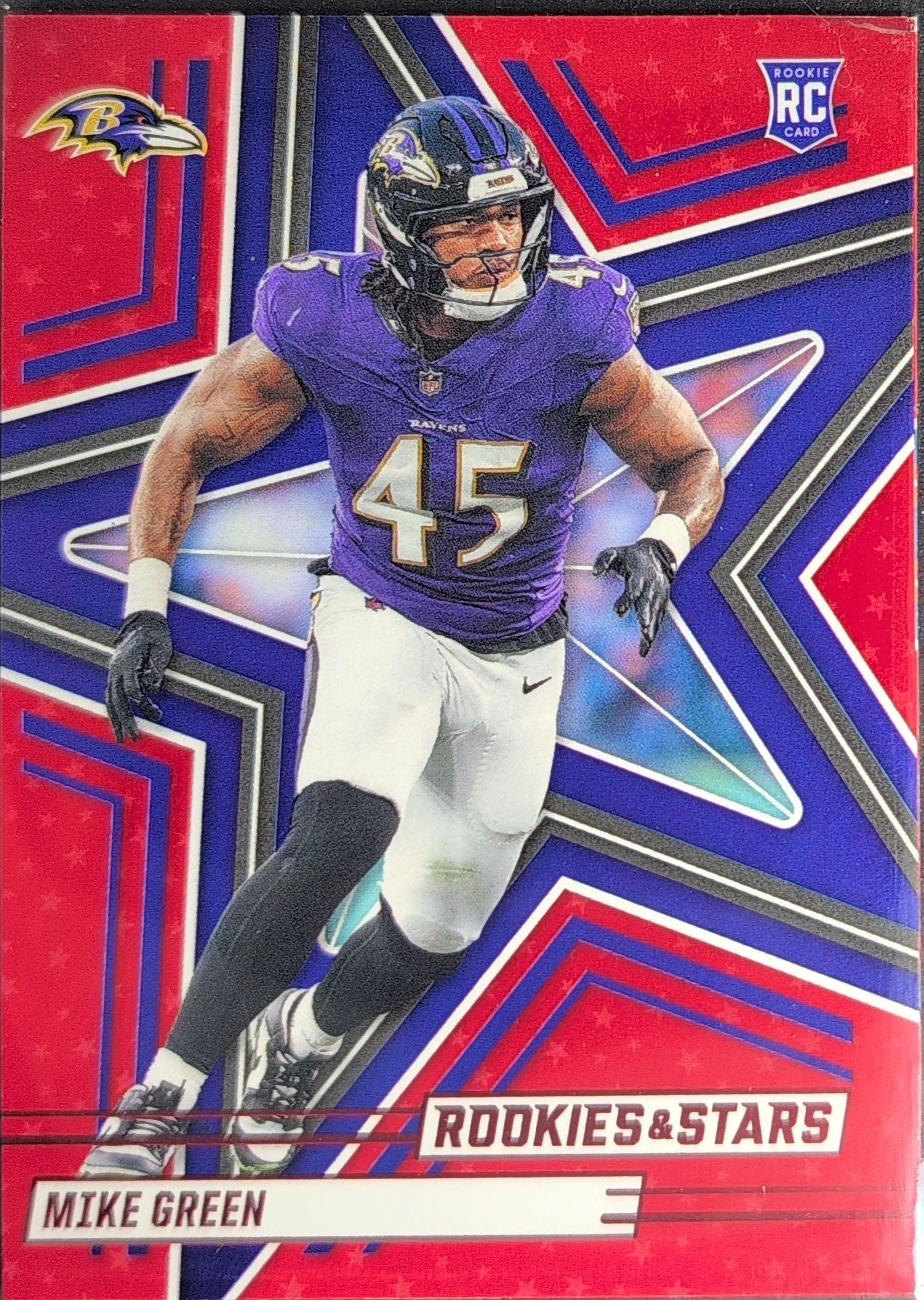 2025 Panini Rookies & Stars Mike Green #160 Red RC Baltimore Ravens front