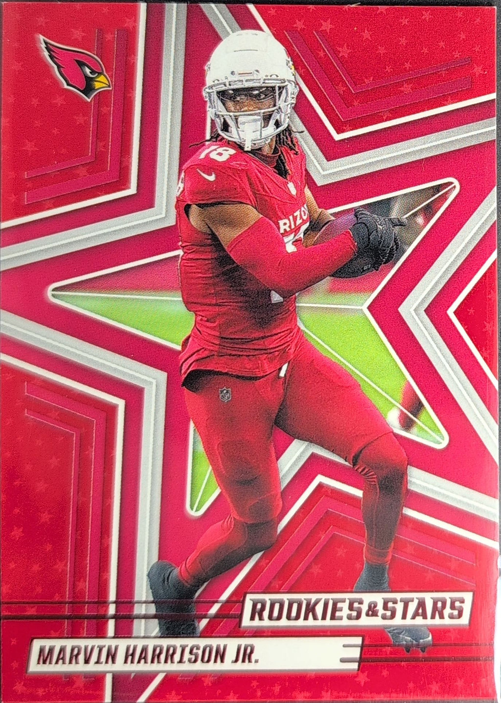 2025 Panini Rookies & Stars Marvin Harrison Jr. #15 Red Arizona Cardinals front