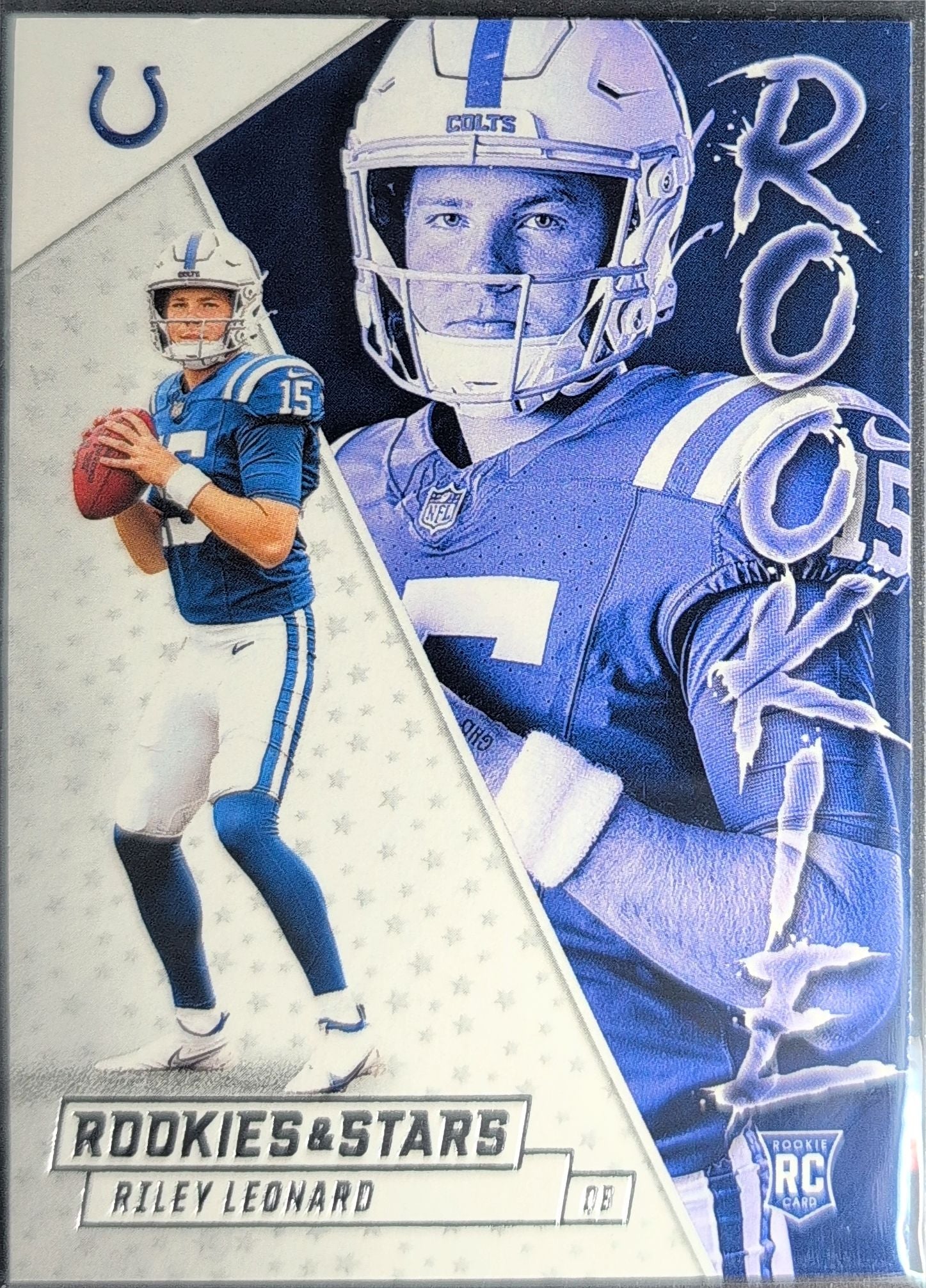 2025 Panini Rookies & Stars Riley Leonard #20 Rookie Exclusive Indianapolis Colts front