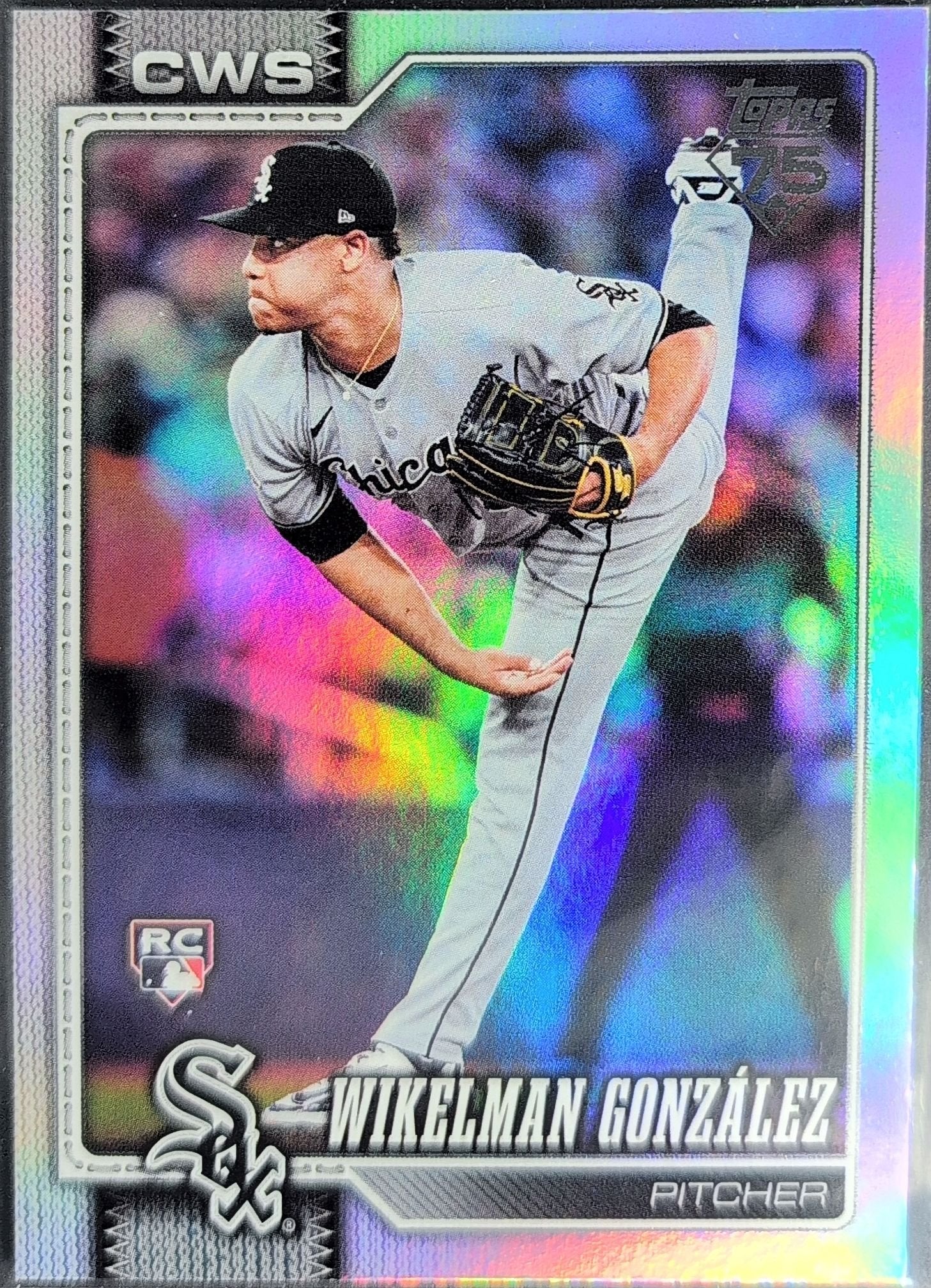 Wikelman Gonzalez 2026 Topps #167 Rainbow Foil Rookie RC Chicago White Sox - front image