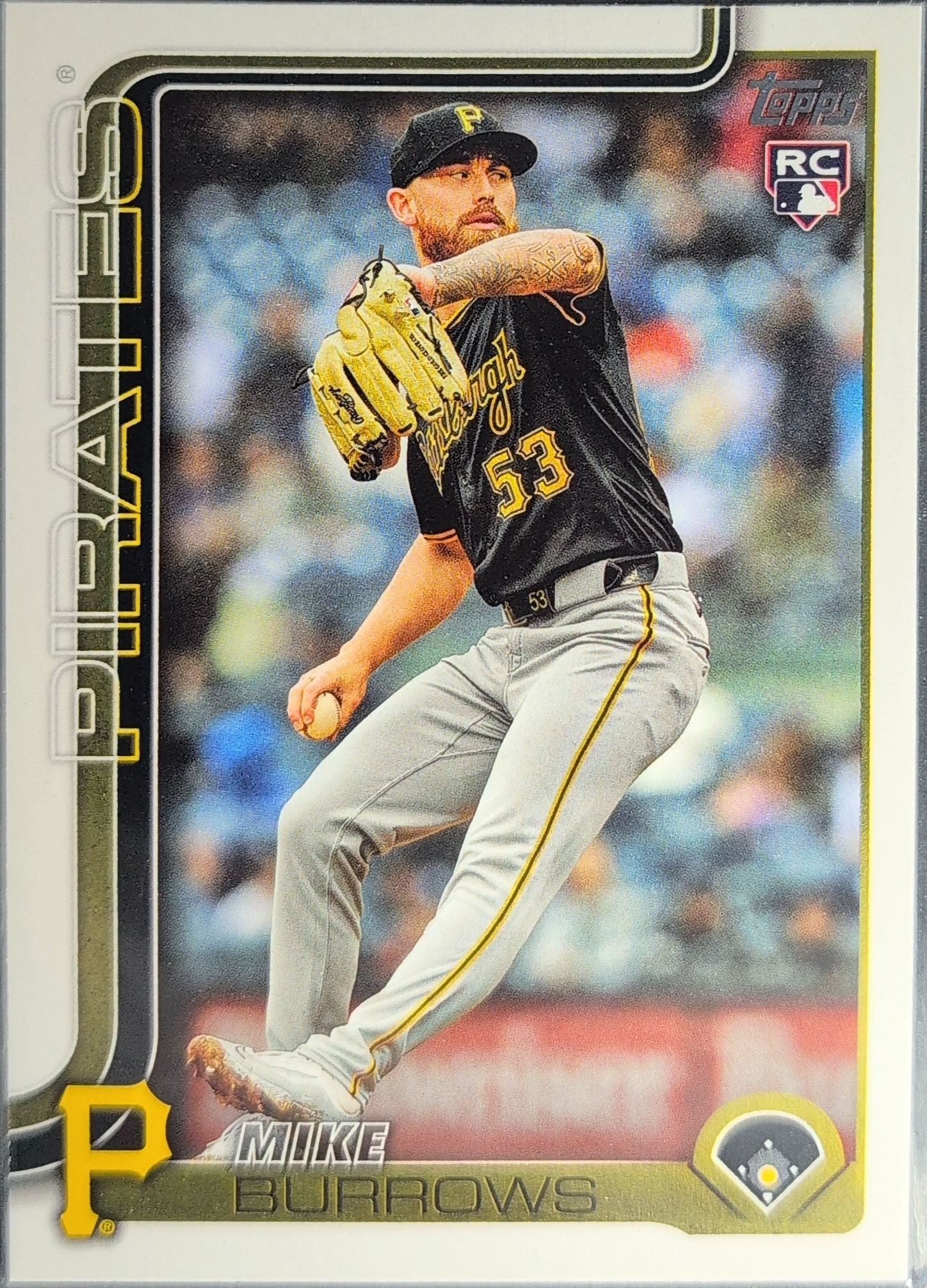 2025 Topps Mike Burrows #615 RC Pittsburgh Pirates front