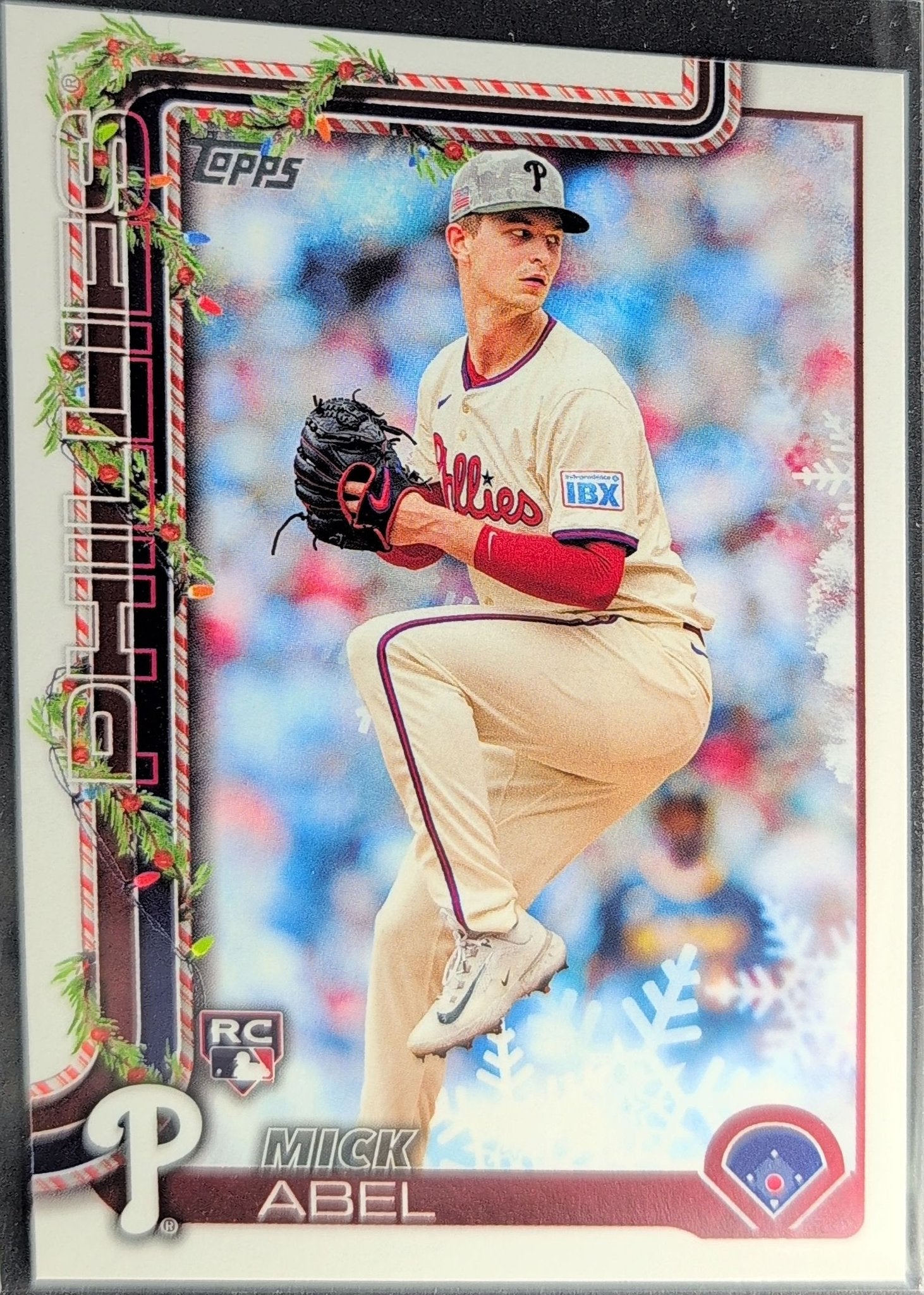 Mick Abel 2025 Topps Holiday #H111 Rookie RC Philadelphia Phillies - front image