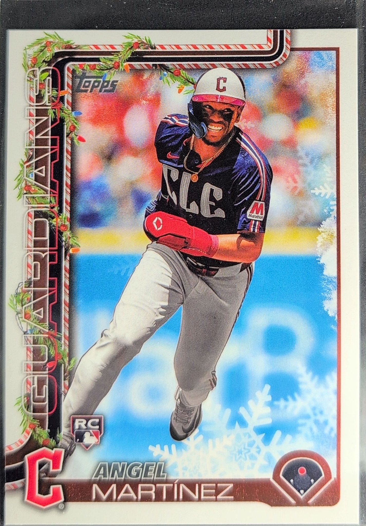 Angel Martínez 2025 Topps Holiday #H82 Rookie RC Cleveland Guardians - front image