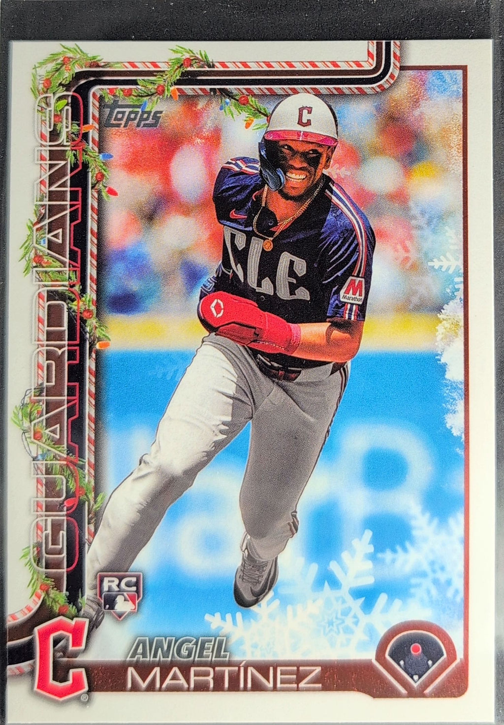 2025 Topps Holiday Angel Martínez #H82 RC Cleveland Guardians front