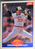1989 Score Oswald Peraza #571 RC Baltimore Orioles front