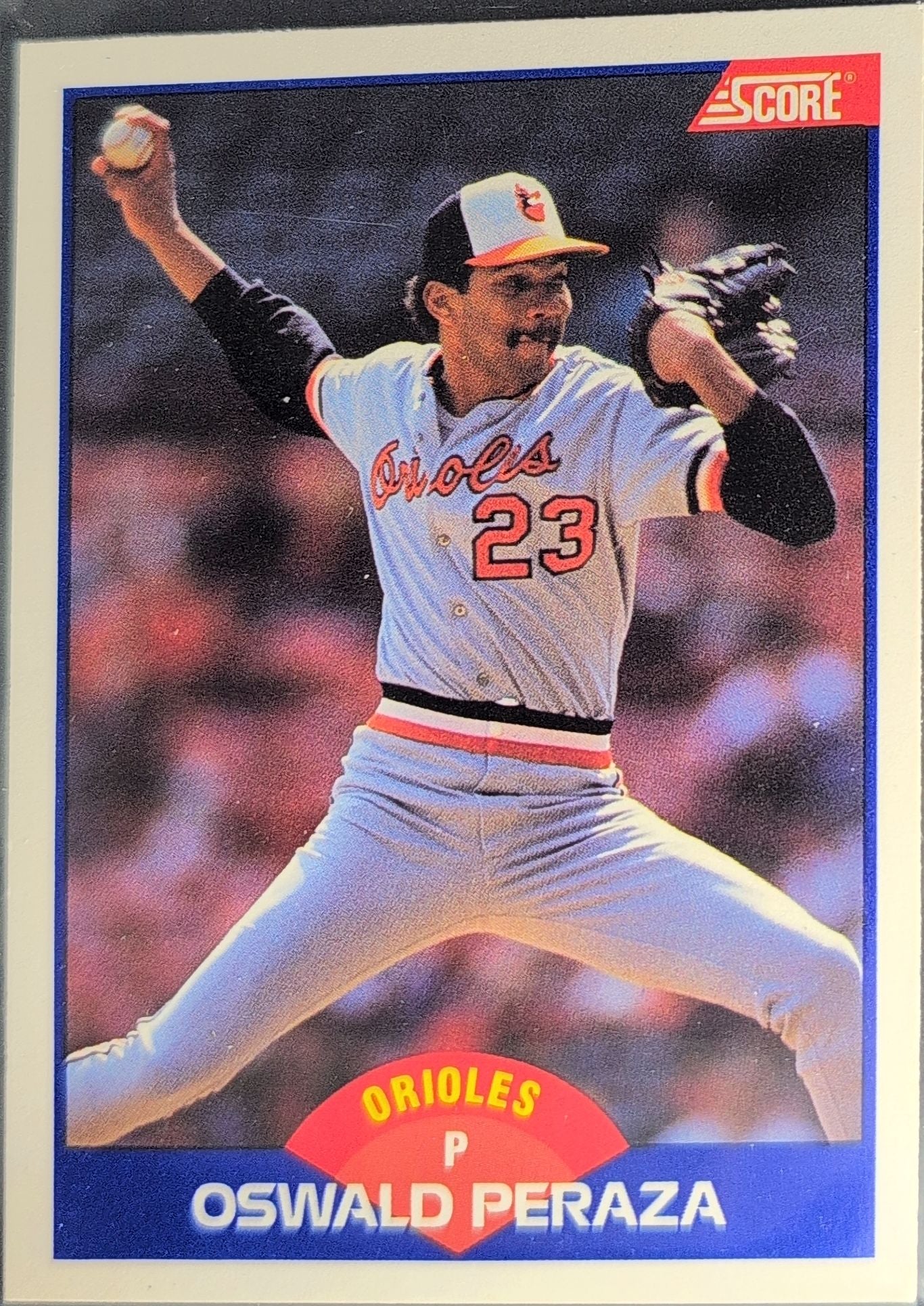 1989 Score Oswald Peraza #571 RC Baltimore Orioles front