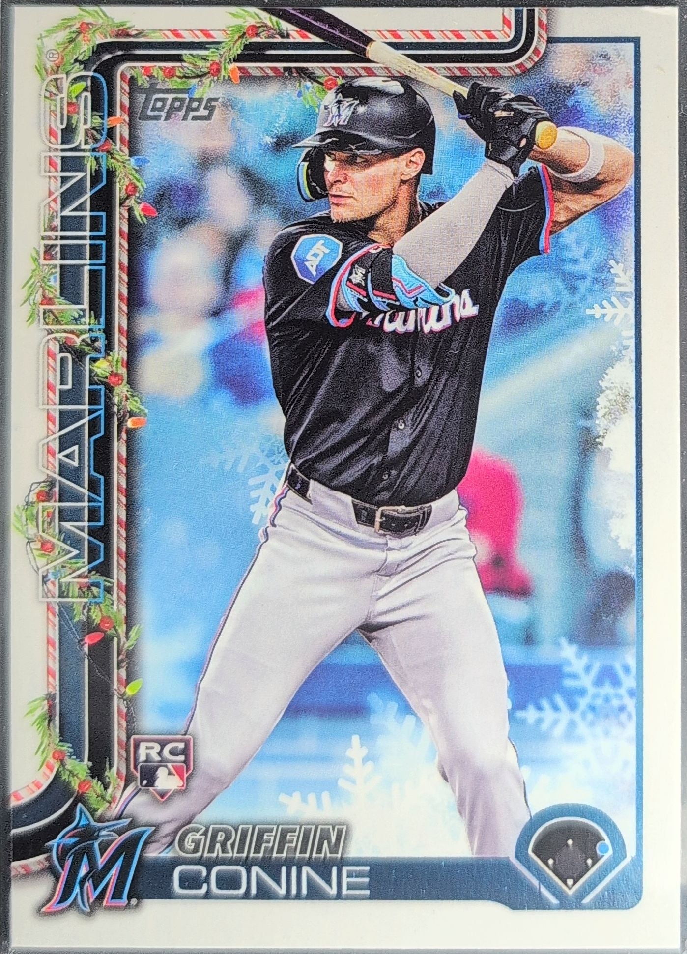 2025 Topps Holiday Griffin Conine #H124 RC Miami Marlins front