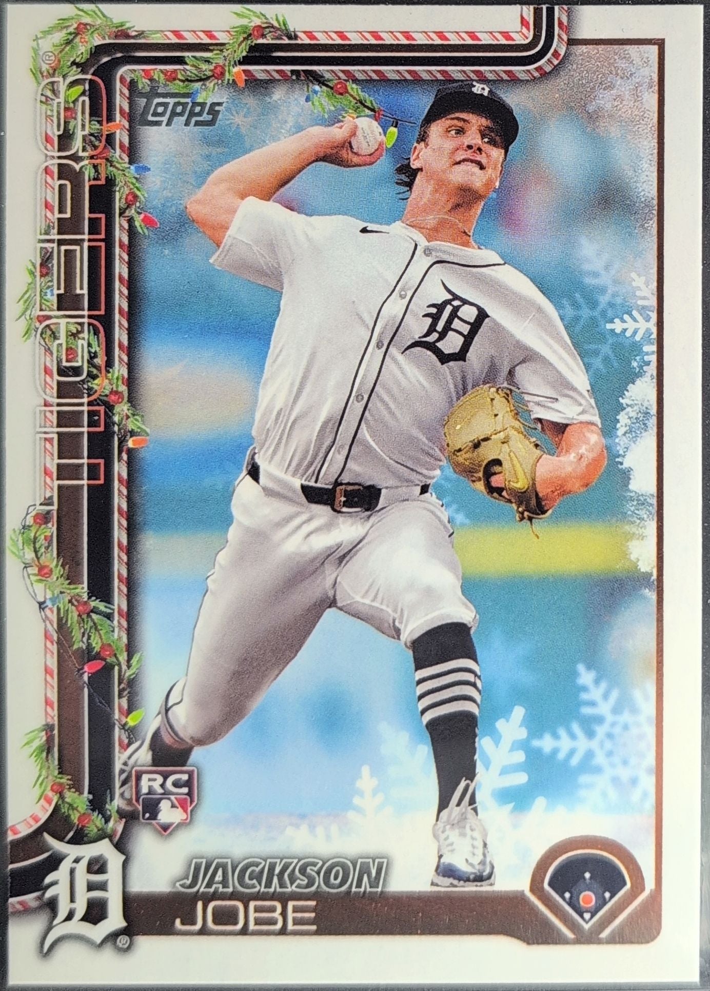 2025 Topps Holiday Jackson Jobe #H160c Detroit Tigers front