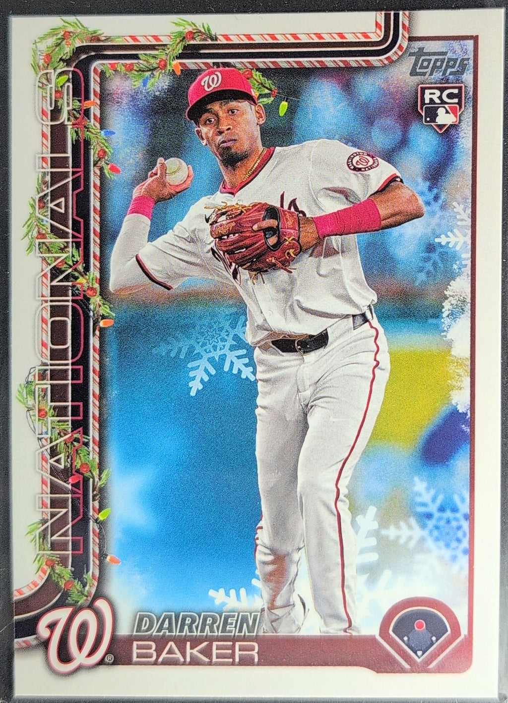 2025 Topps Holiday Darren Baker #H167 RC Washington Nationals front