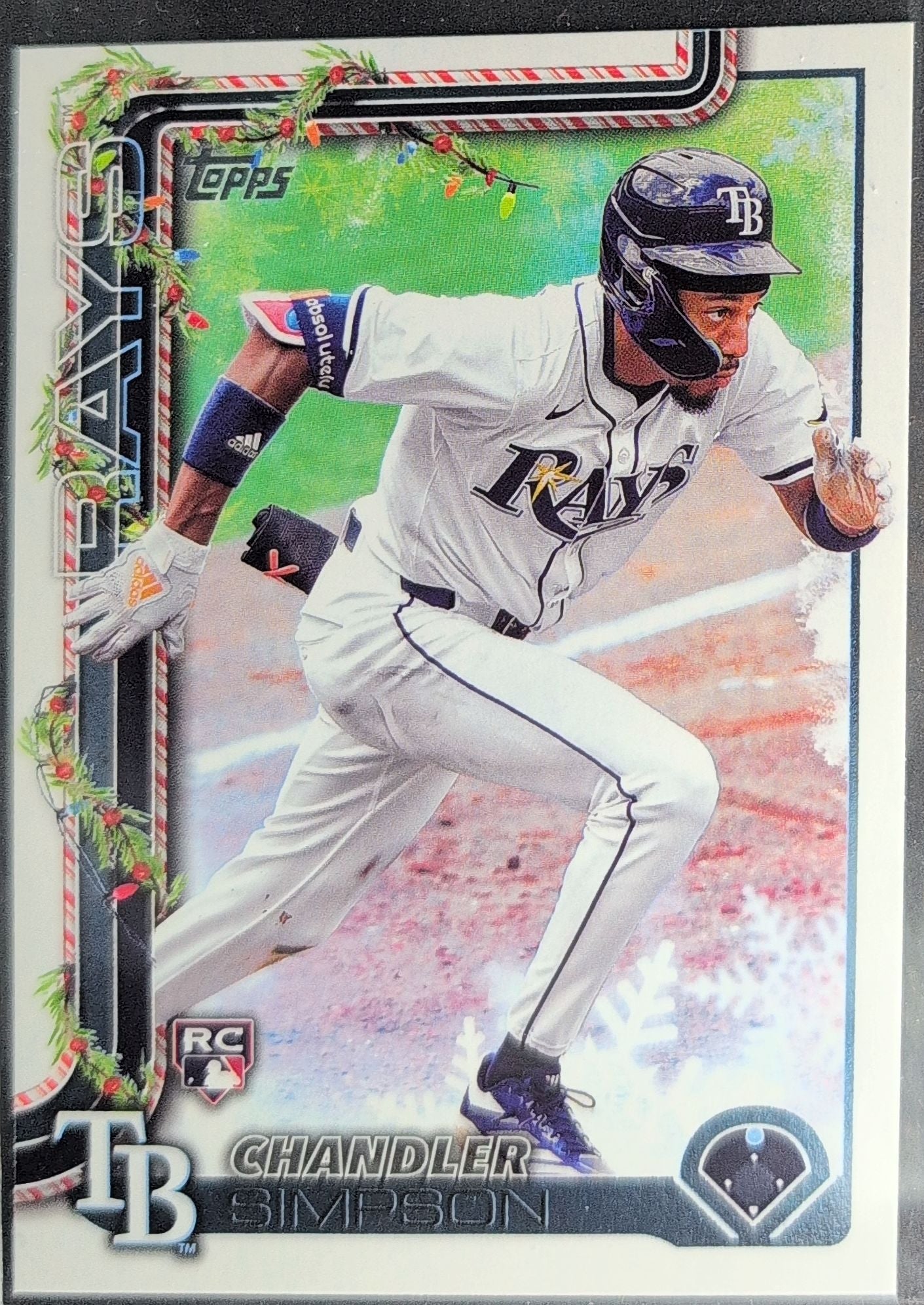 2025 Topps Holiday Chandler Simpson #H38 RC Tampa Bay Rays front